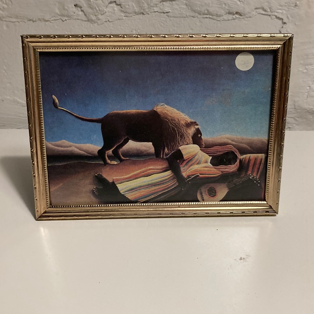 Henri Rousseau print in frame, small